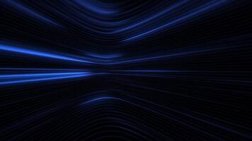 cyberpunk fundo com brilhando azul néon digital dados luzes comovente através a quadro. cheio hd, looping abstrato tecnologia movimento fundo animação. video