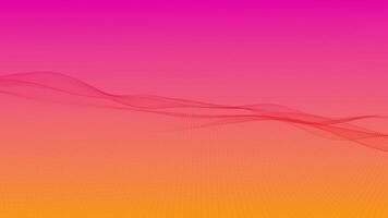 Warm pink orange color gradient background with a digital fractal wave gently rippling towards the camera. Full HD looping animation. video