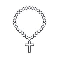 a rosary with a cross on it and in circle shape vector