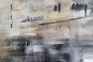 Texture concrete wall with a painted layer of plaster and paint, beige, gray, black architecture abstract background. photo