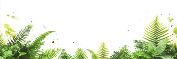 Photorealistic Royal Fern with copy space, Royal Fern plant setting, isolated on white flower photo