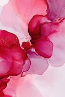 Abstract artwork featuring flowing dusty cedar shades with vibrant pink hues, creating a harmonious blend of colors and textures, evoking a sense of tranquility and elegance photo