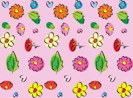 Abstract flower on soft pink background. vector