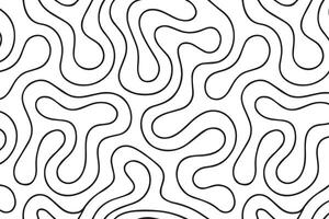 Abstract Seamless Black and White Curvy Line Pattern for Modern Backgrounds Wallpapers and Surface Design vector