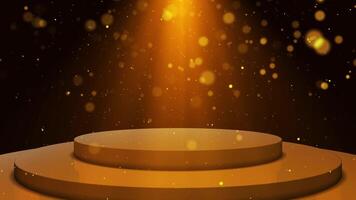 the-award-ceremony-stage-with golden particles-shining video