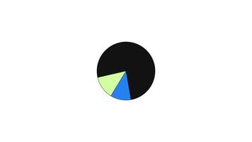 Rotating pie chart with segments 2D cartoon object animation. Infographic icon. Financial stats. Business piechart. Data visualization animated flat colorful item 4K isolated on white video