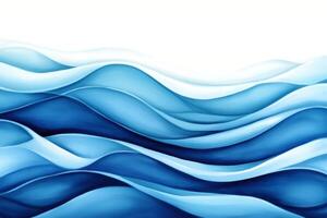 Abstract blue wavy background flowing smoothly creating elegant design photo
