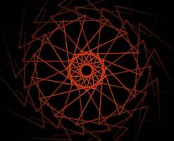 Orange Spiral Geometric Pattern on Black Background Loop Animation video