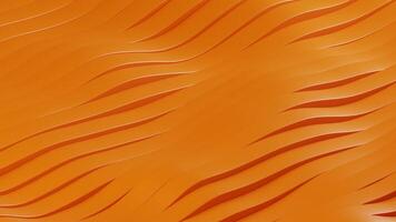3d rendering slow motion abstract wave animation background in beautiful orange color video