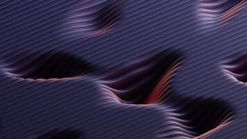 Elegant 3d render wave loop with dark purple abstract animation video