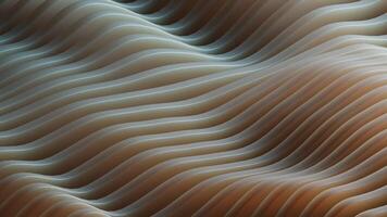 Seamless looping 3d render abstract wave animation in slow motion background video