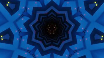Very large and colorful looking object. Kaleidoscope VJ loop video