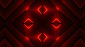 Red background with pattern of squares and rectangles. Kaleidoscope VJ loop video