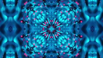 Blue and red abstract design. Kaleidoscope VJ loop video