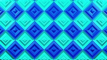 A blue and turquoise background with a pattern of triangles. Looped animation video