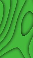 Abstract green layered paper-cut style pattern with smooth 3D curves and clean shadows video