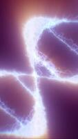 Abstract view of interconnected glowing energy strands in soft violet and pink hues, forming neural-like shapes video