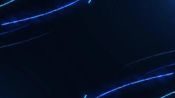 Abstract design flowing wave curve lines blue laser beam in data technology style background. video