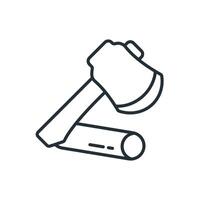 axe icons line Flat style design vector
