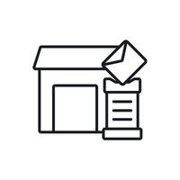 post icons line Flat style design vector