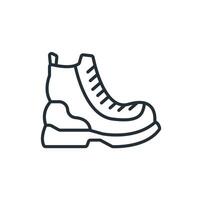 boot icons line Flat style design vector