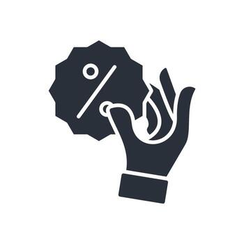 offer flat solid style vector