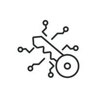 data encryption icons line vector