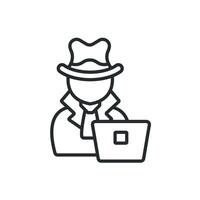 spyware icons line vector