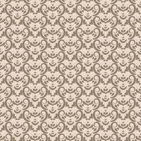 seamless pattern with elegant swirling floral motifs. Soft brown damask background for fabric design, wallpaper, wrapping paper, textiles, home decor vector