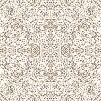 Lace Seamless pattern with intricate ornamental design. Beige brown rich background in damask style for wallpaper, fabric, invitations, website textures