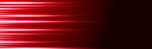 Red speed lines on black background with neon light effect for web banner. design. vector