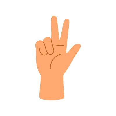 Three Educational Finger Counting Hand Signs