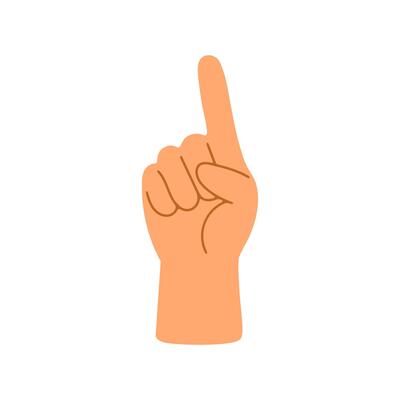 One Educational Finger Counting Hand Signs