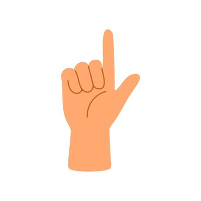 Two Educational Finger Counting Hand Signs