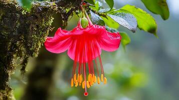 A flower with a drop of water on it photo