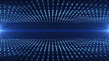 Abstract scene of futuristic cyber world with wavy energy surfaces, sci-fi grid, digital science background 4K animation, seamless loop, virtual reality concept video