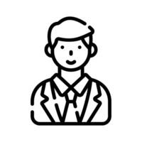 Executive man icon designed in outline style vector