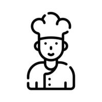 An icon of chef avatar is creatively designed in line style vector