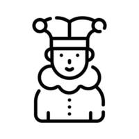 Grab this amazing line icon of clown character vector