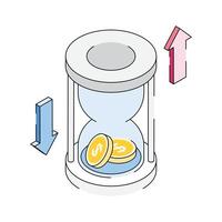 Have a look at this modern isometric showing financial changes vector