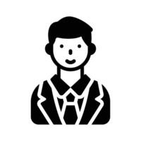Executive man icon designed in glyph style vector