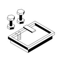 Latest icon of pool designed in isometric style. vector
