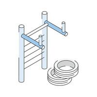 Have a look at this modern isometric showing street workout frame vector
