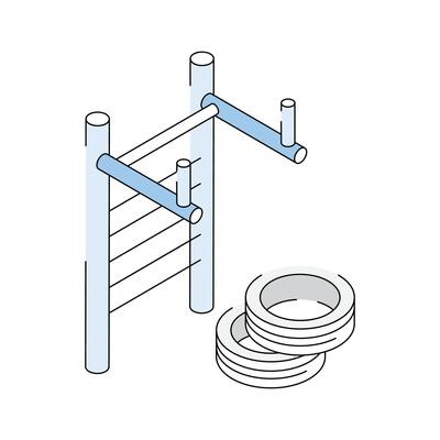 Have a look at this modern isometric showing street workout frame