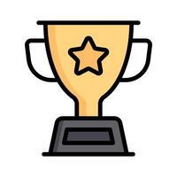 Get a sight of this latest flat outline icon depicting trophy vector