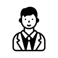 Check out our trendy glyph icon depicting office manager profile. vector