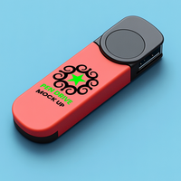Microchip Pen drive mock up used for personal storage with plug Pen drive mock up utility psd