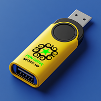 Modern Pen drive mock up with solid state Pen drive mock up and plug and play Pen drive mock up psd
