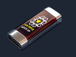 Backup-ready Pen drive mock up supporting safe data with digital Pen drive mock up security psd