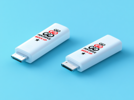 Efficient USB Pen drive mock up with fast connection and sleek Pen drive mock up finish psd